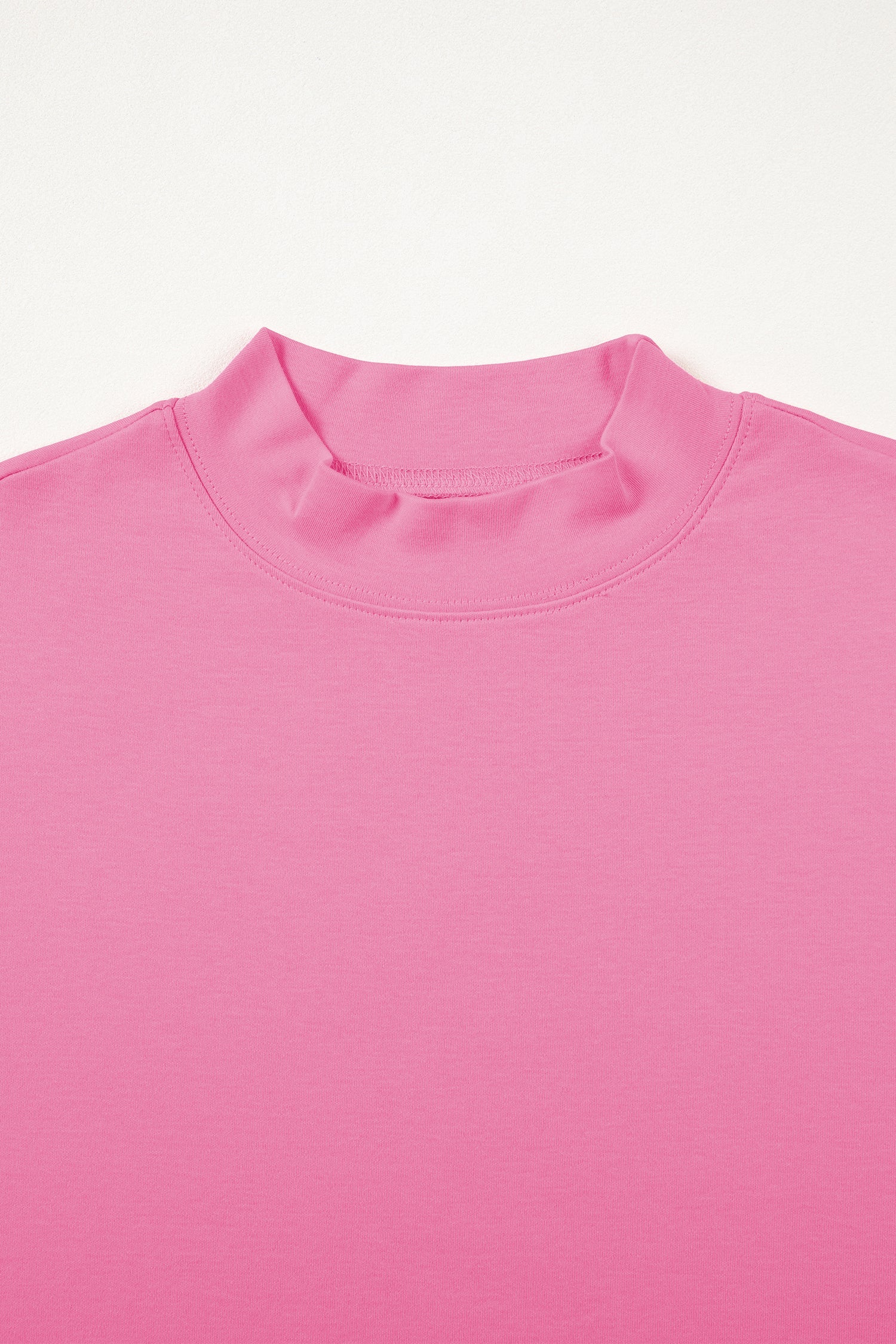 Oversized Solid Color High Neck Tee