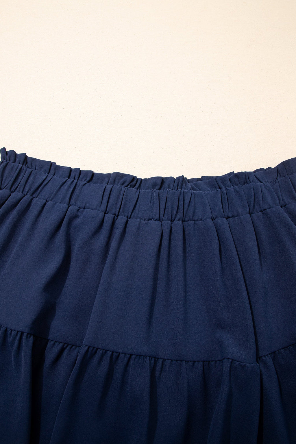 Plus Size Boho Frilled Elastic Waist Shorts