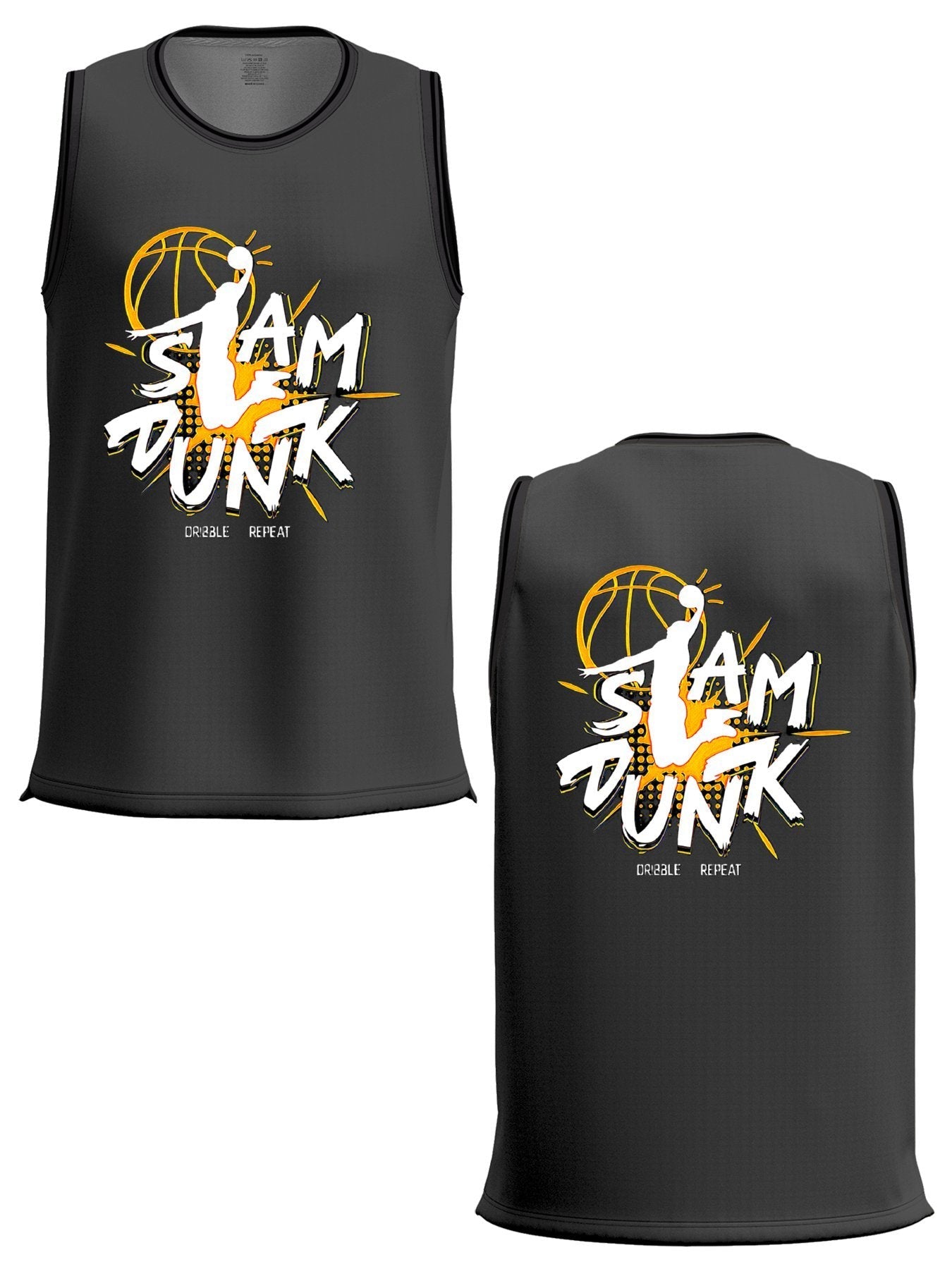 Slam Dunk Adult Dark Grey Basketball Jersey | Ships From USA