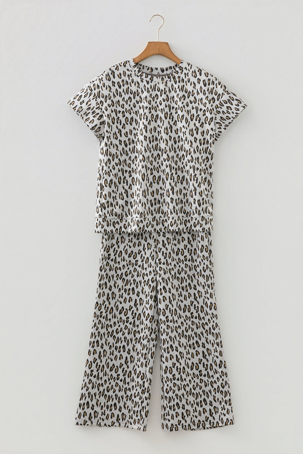 Leopard Short Sleeve Tee & Pants Set