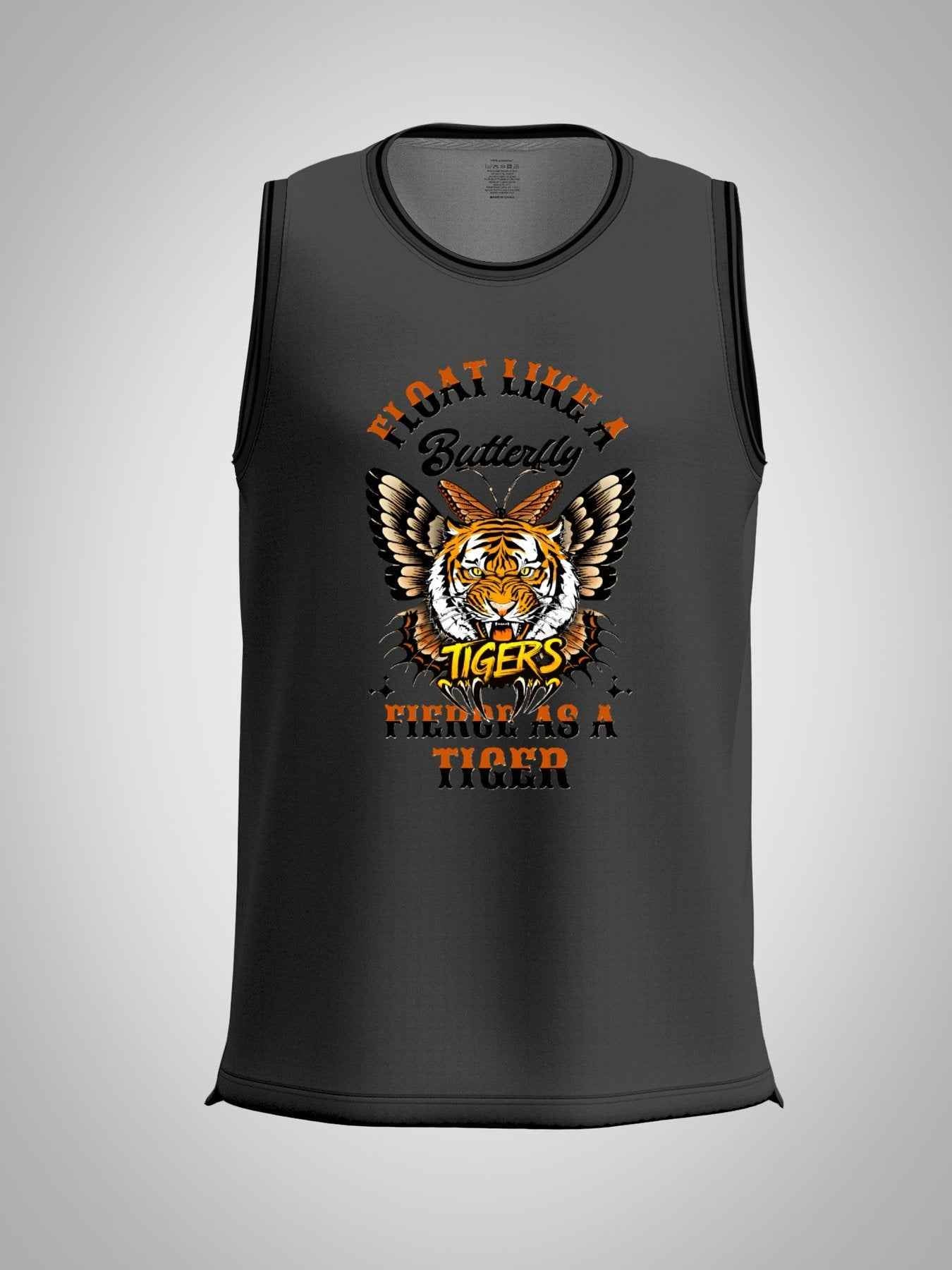 Float Like a Butterfly Fierce as a Tiger Adult Dark Grey Basketball Jersey | Ships From USA