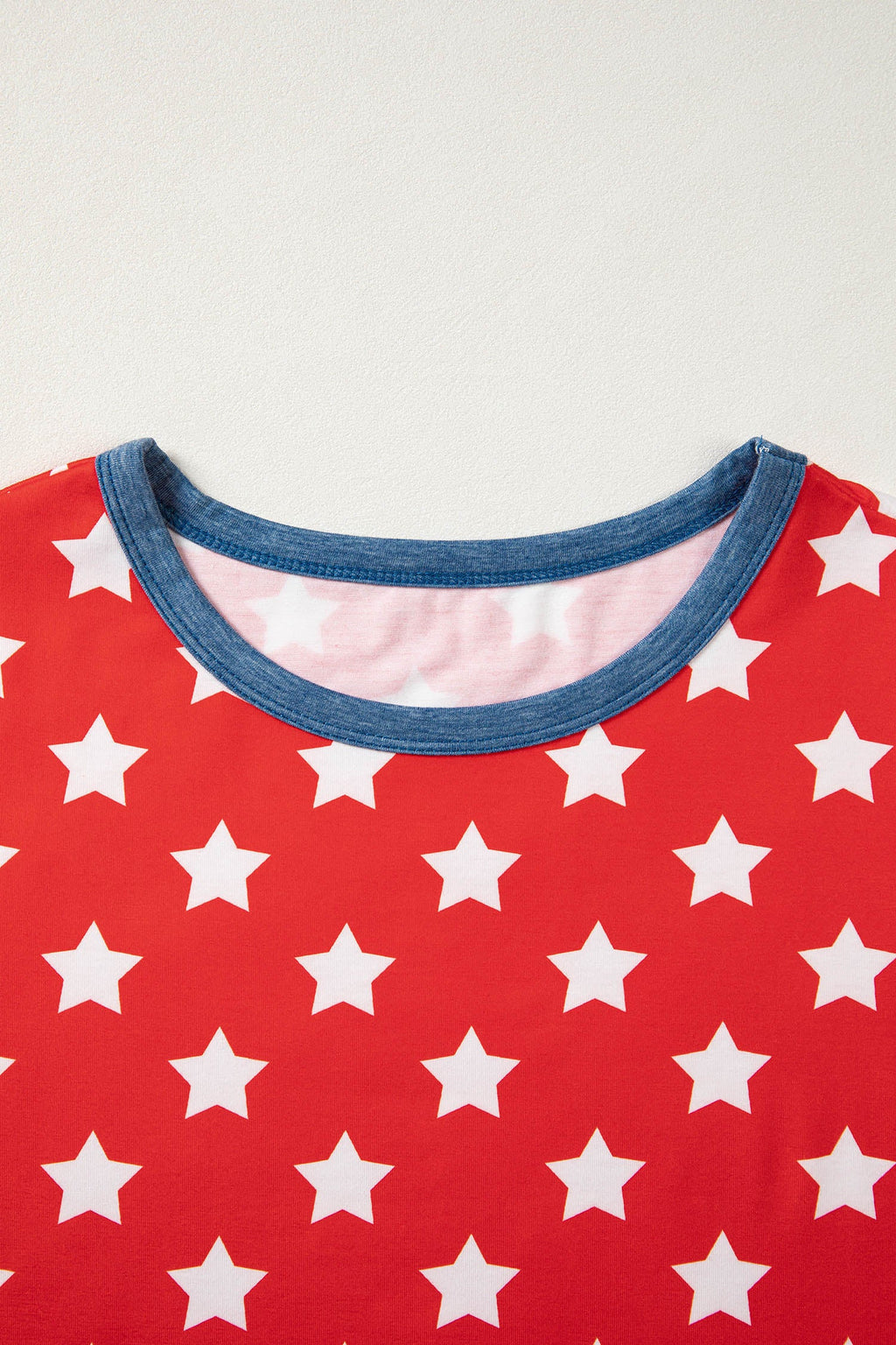 Americana Stars Colorblock Short Sleeve Top