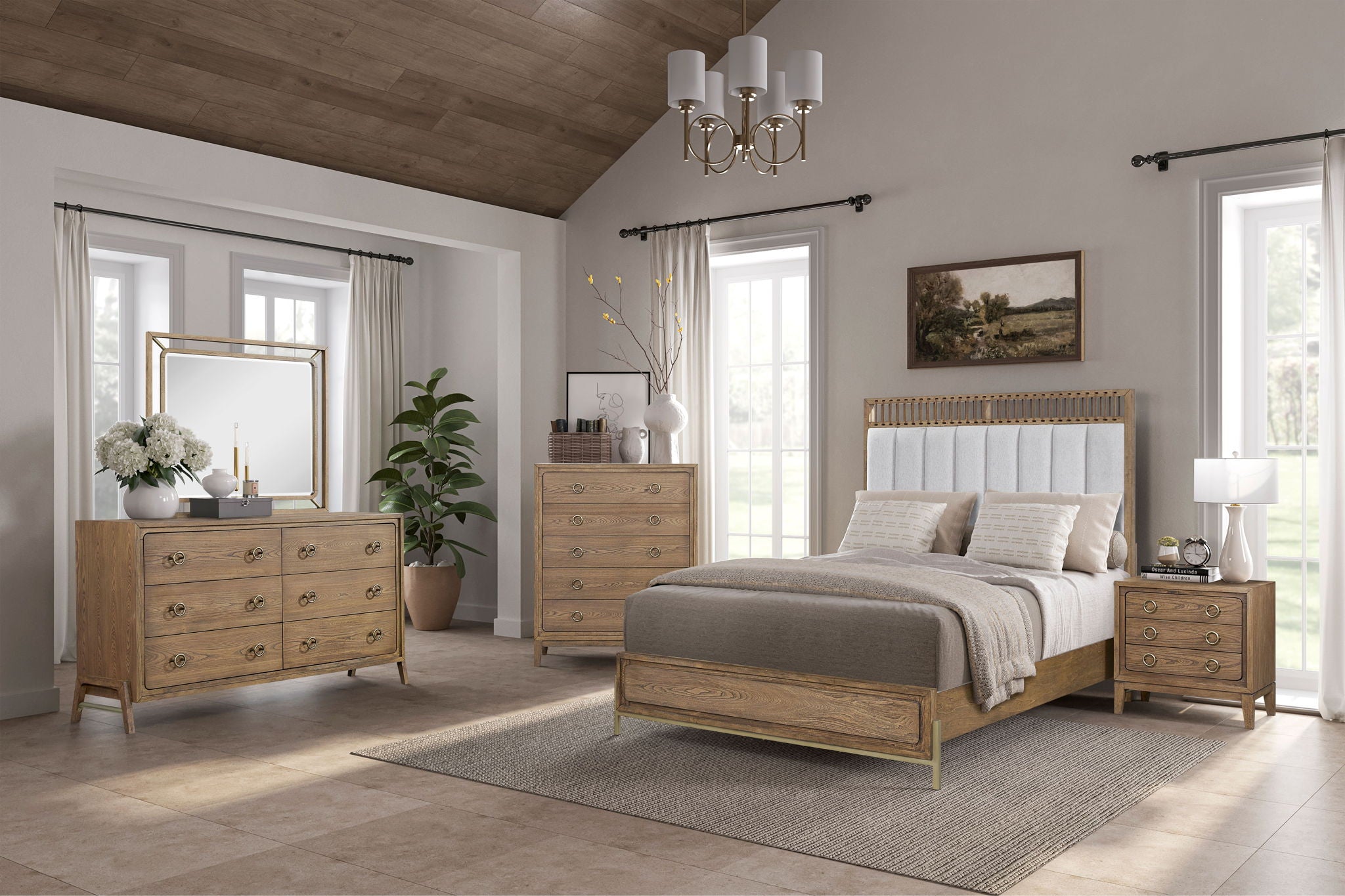 3 Drawer Nightstand With USB - Latte