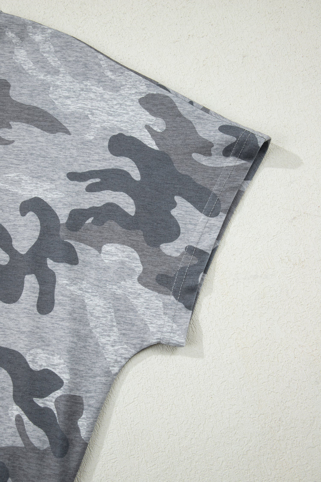 Camo Short Sleeve Round Neck T-Shirt