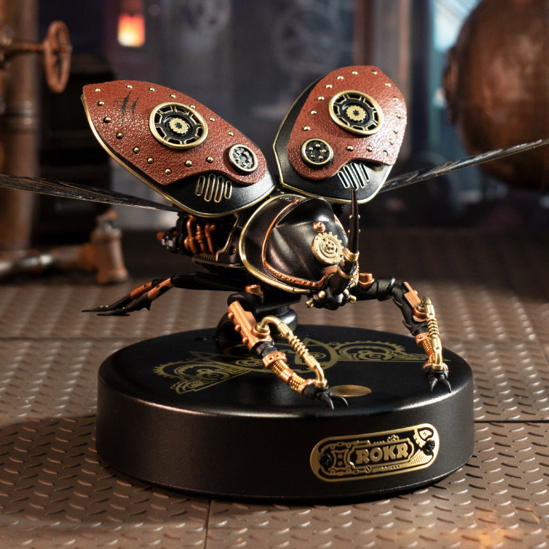 Rokr Metal 3D Puzzle – Rhinoceros Beetle Mechanical Model DIY Kit