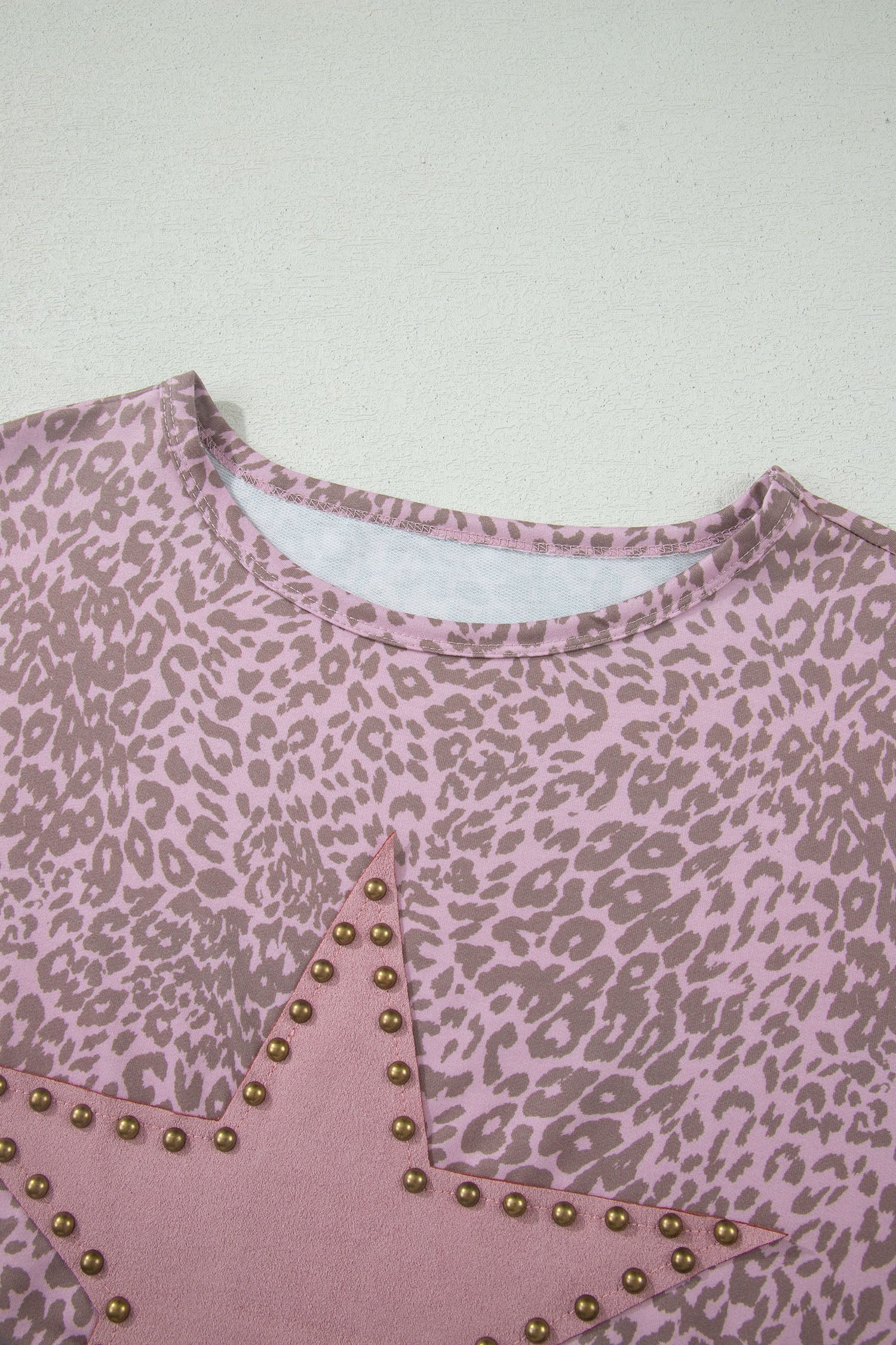 Leopard Retro Star Studded Short Sleeve Tee
