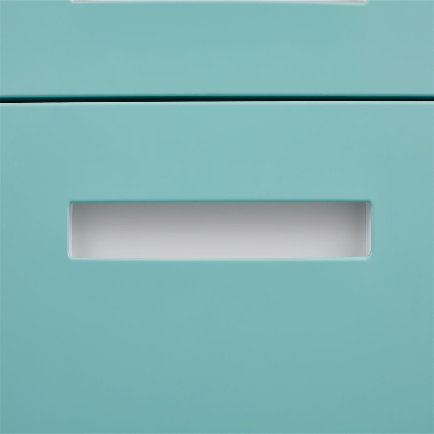 Simple Style 3 Drawer Mobile File Cabinet Under Desk Office Storage in White+Green, Metal, 18x15.75x22.83 inches
