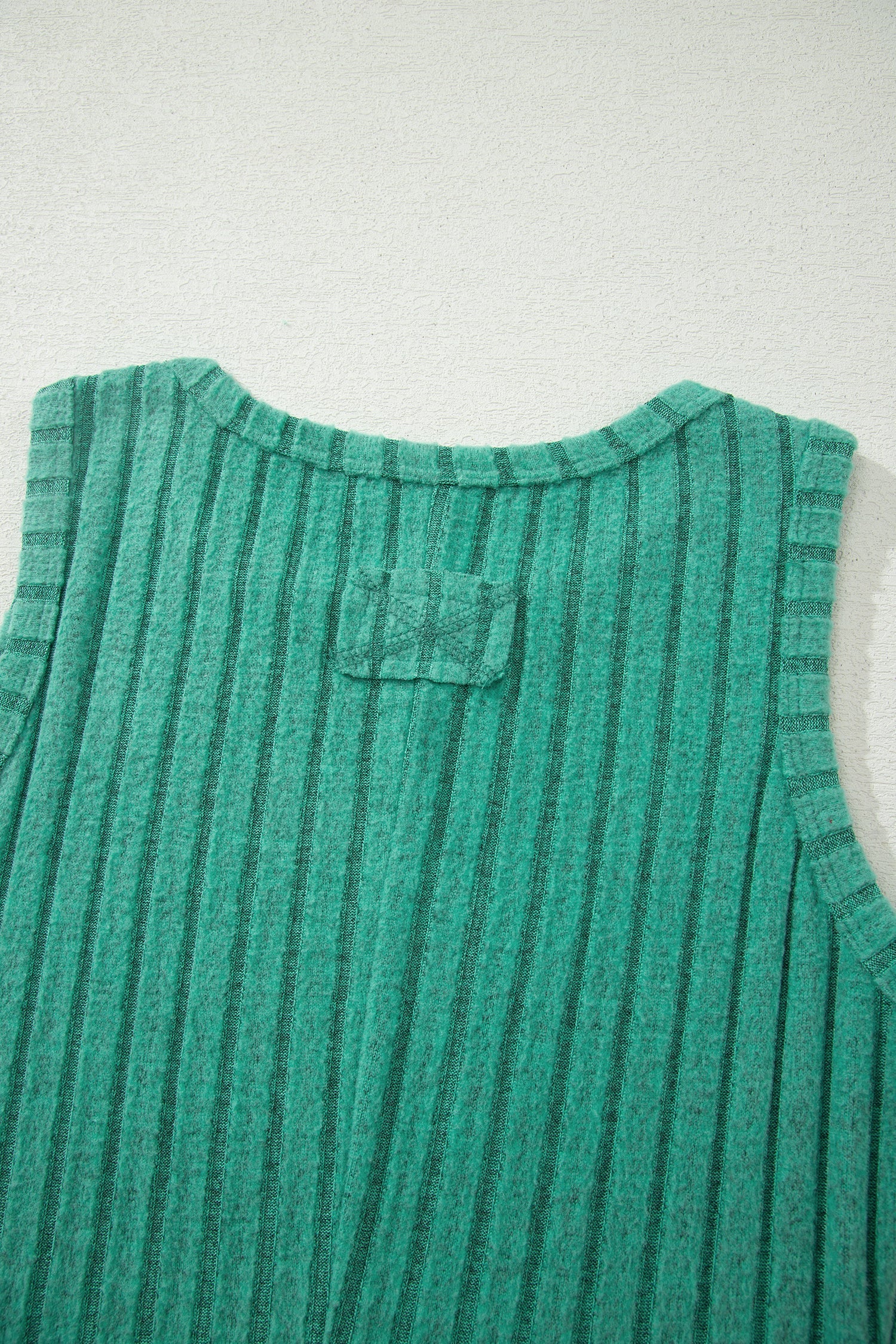 Solid Ribbed Knit Mineral Wash Tank Top
