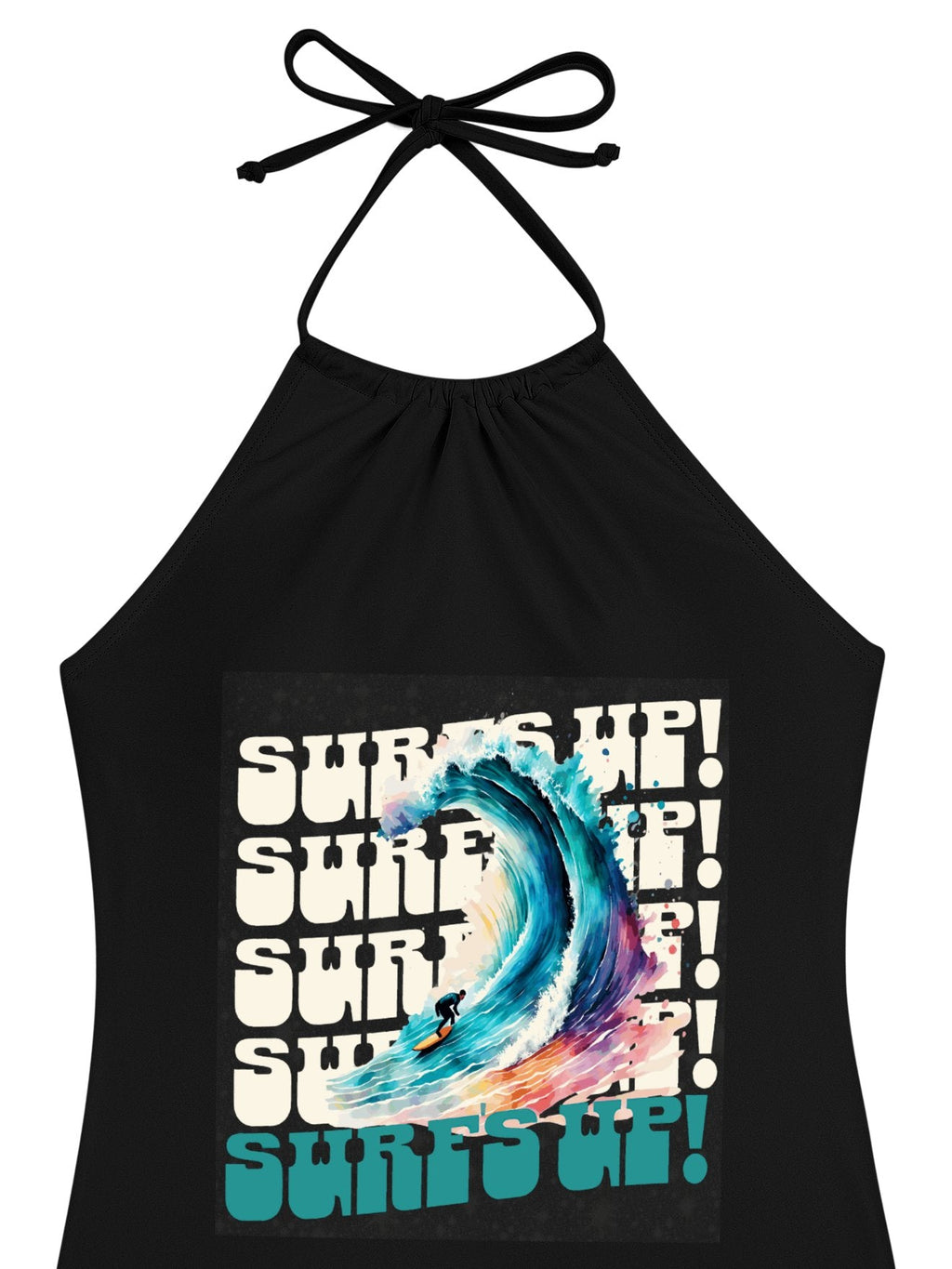 Surf's Up Tankini Swimsuit with Shorts for Women (Front Printing)