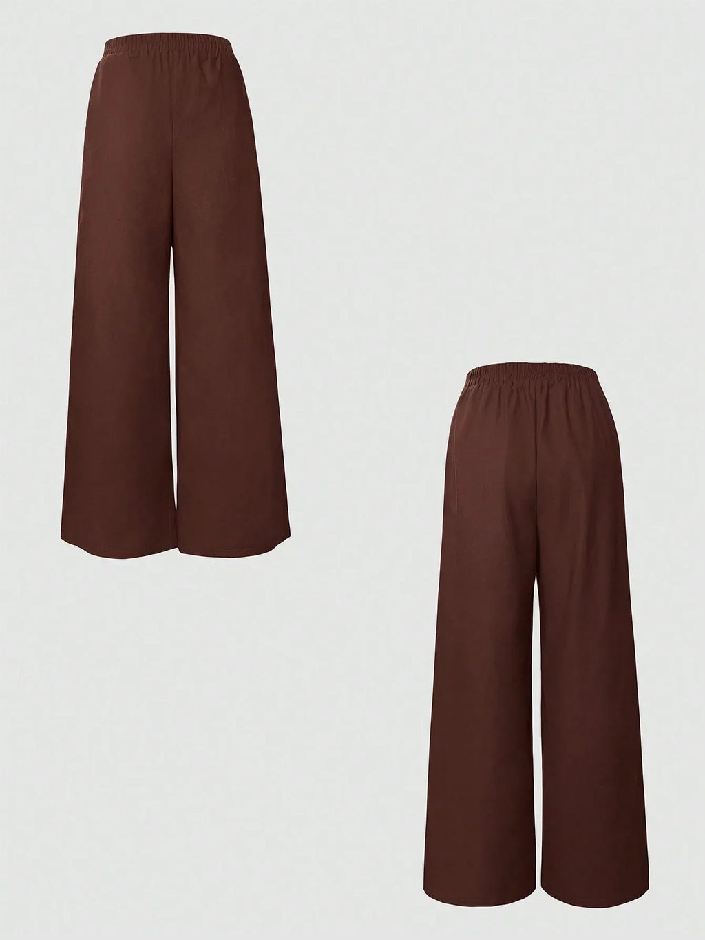 Sleeveless Blazer and Wide Leg Pants Set