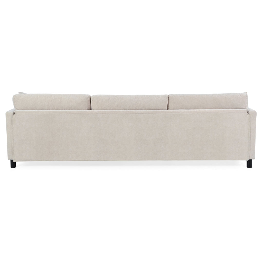 107.87'Sectional Sofa Couch With 1 Ottoman,Seat Cushion and Back Cushion Removable