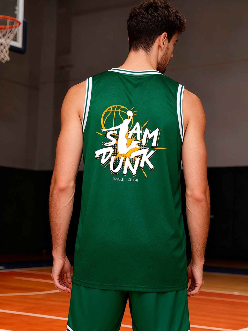 Slam Dunk Adult Green Basketball Jersey | Ships From USA