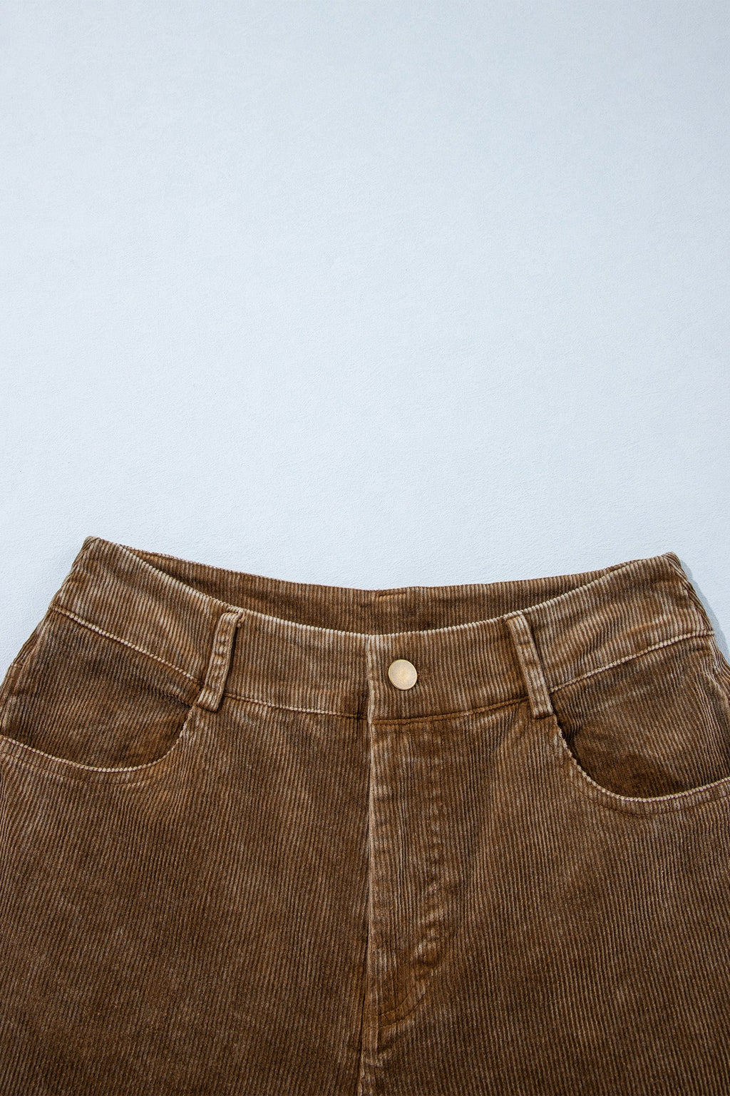 Solid Corduroy Mineral Washed Straight Leg Pants