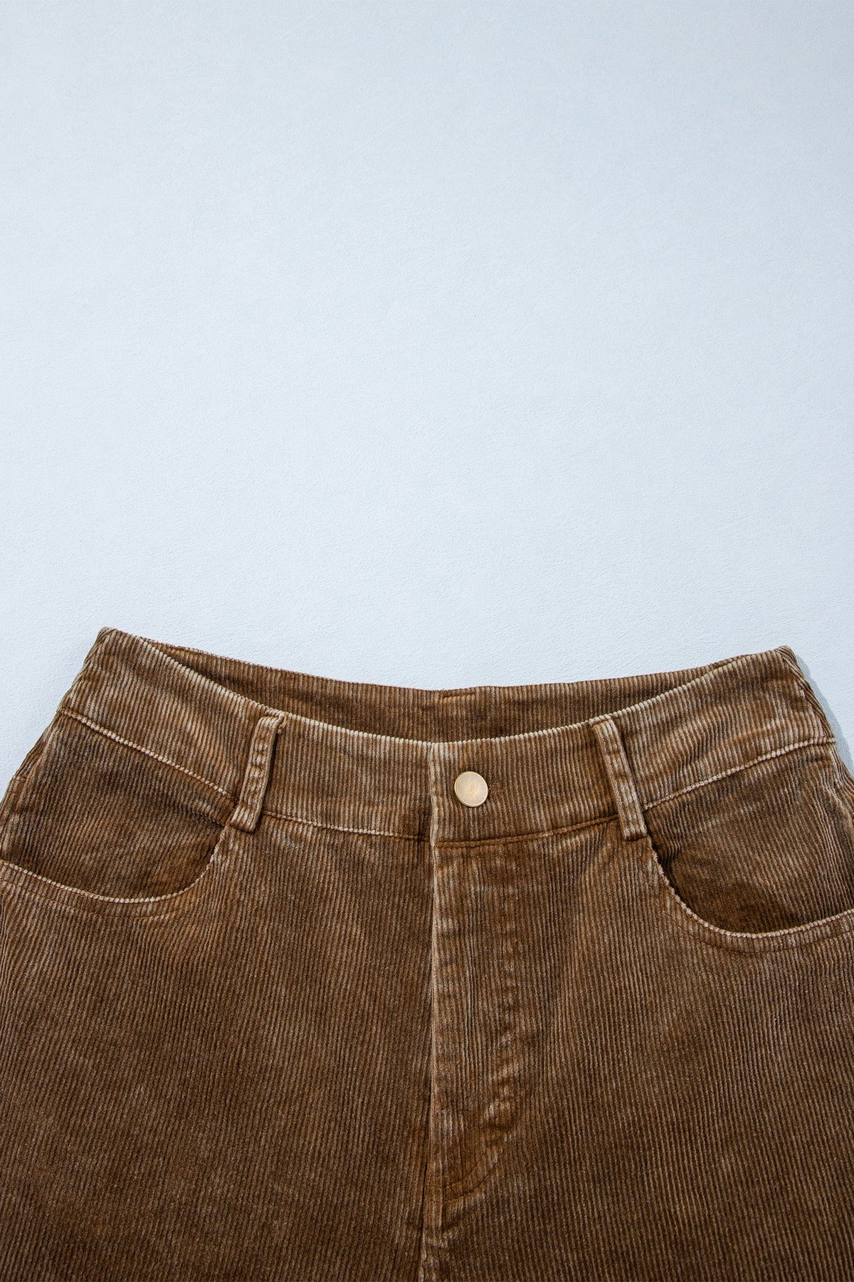 Solid Corduroy Mineral Washed Straight Leg Pants