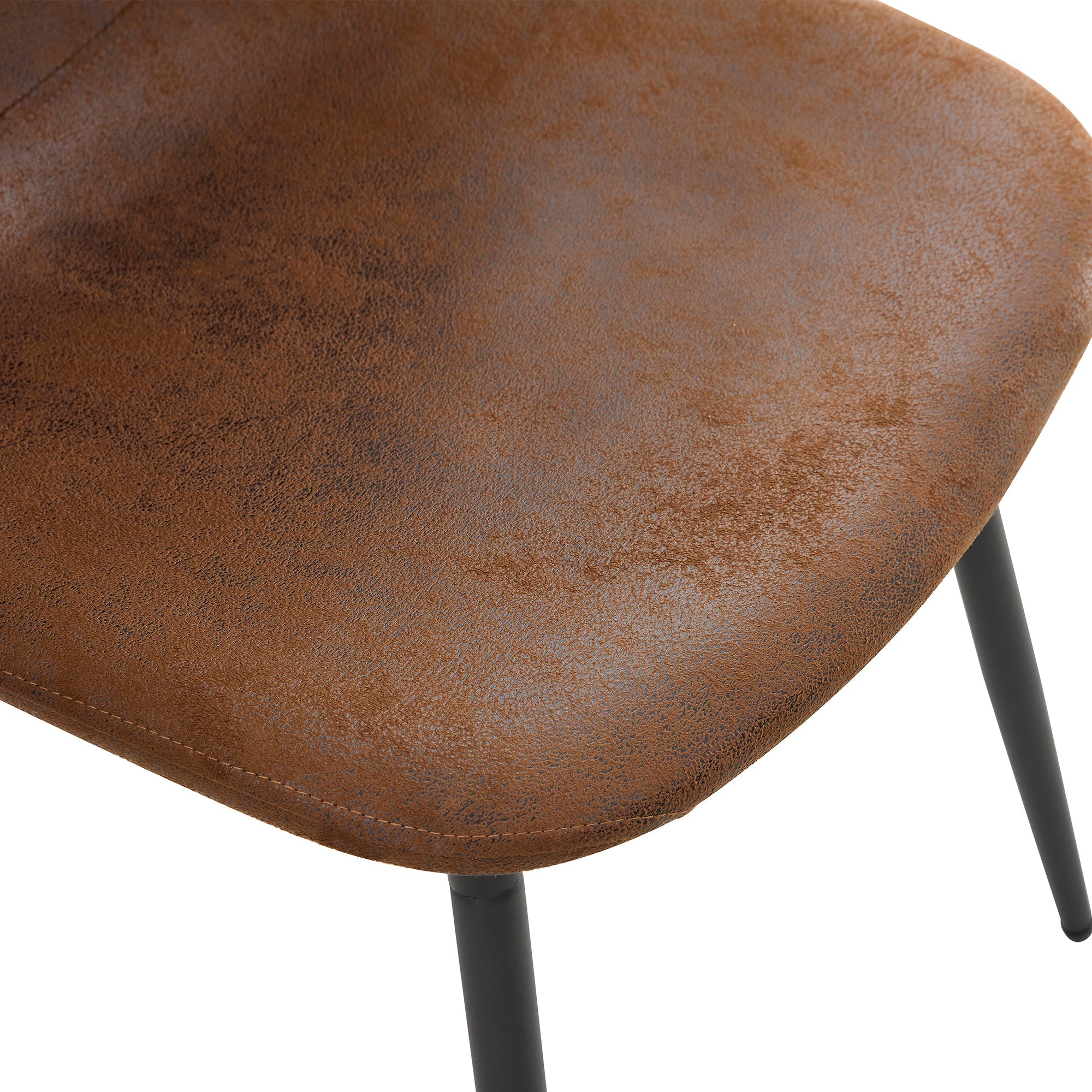 1 table and 6 chairs set.63'x35.4x30' Rectangular Transprant Tempered glass Dining Tabletop with Wood color MDF OC shaped bracket.Paired with 6 brown technology fabric dining chairs.W1151S02013