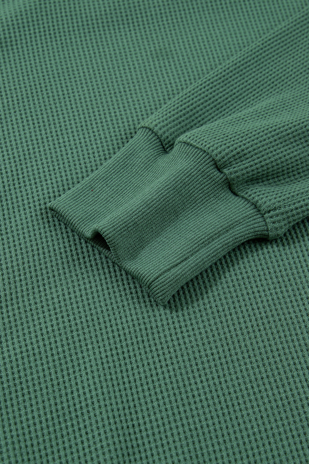 Solid Ribbed Raw Seam Patchwork Drop Shoulder Sweatshirt