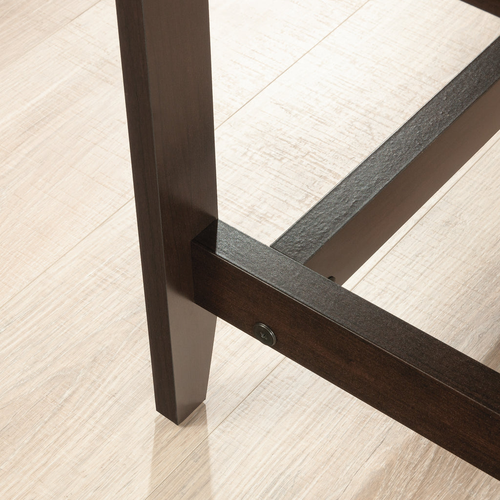 L-Shaped Desk, Brown finish