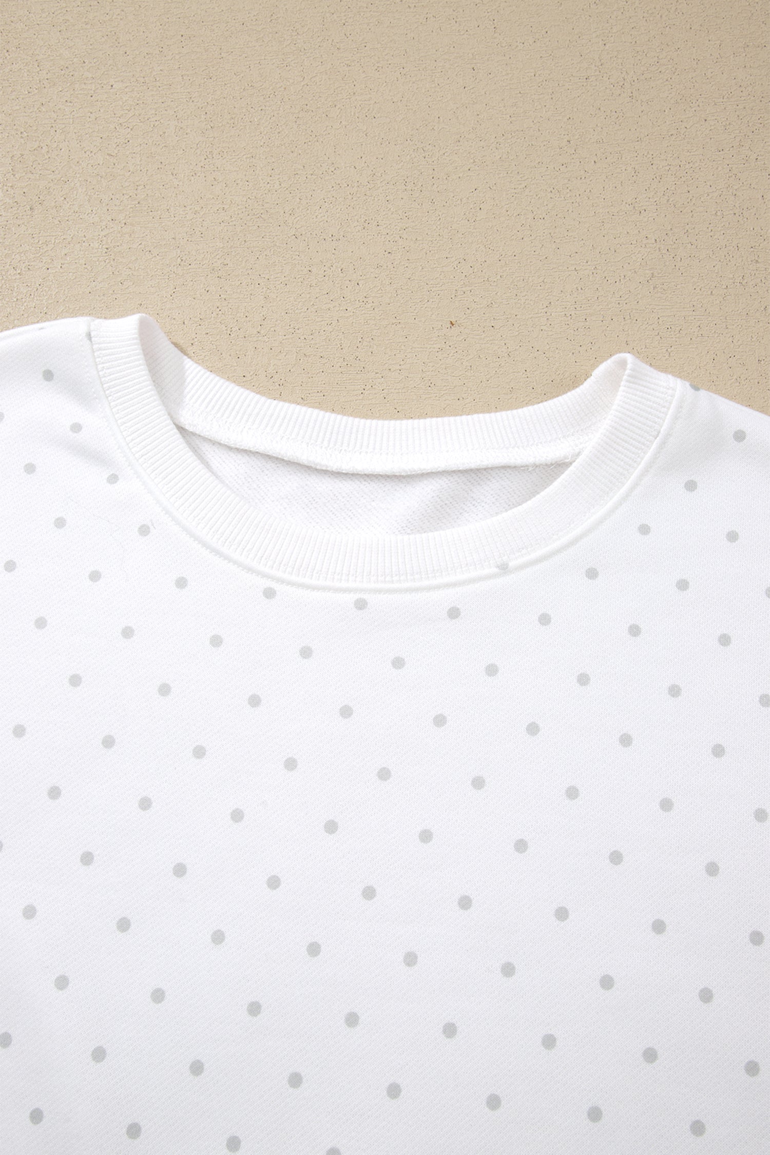 Polka Dot Side Stripe Detail Sweatshirt & Shorts Set