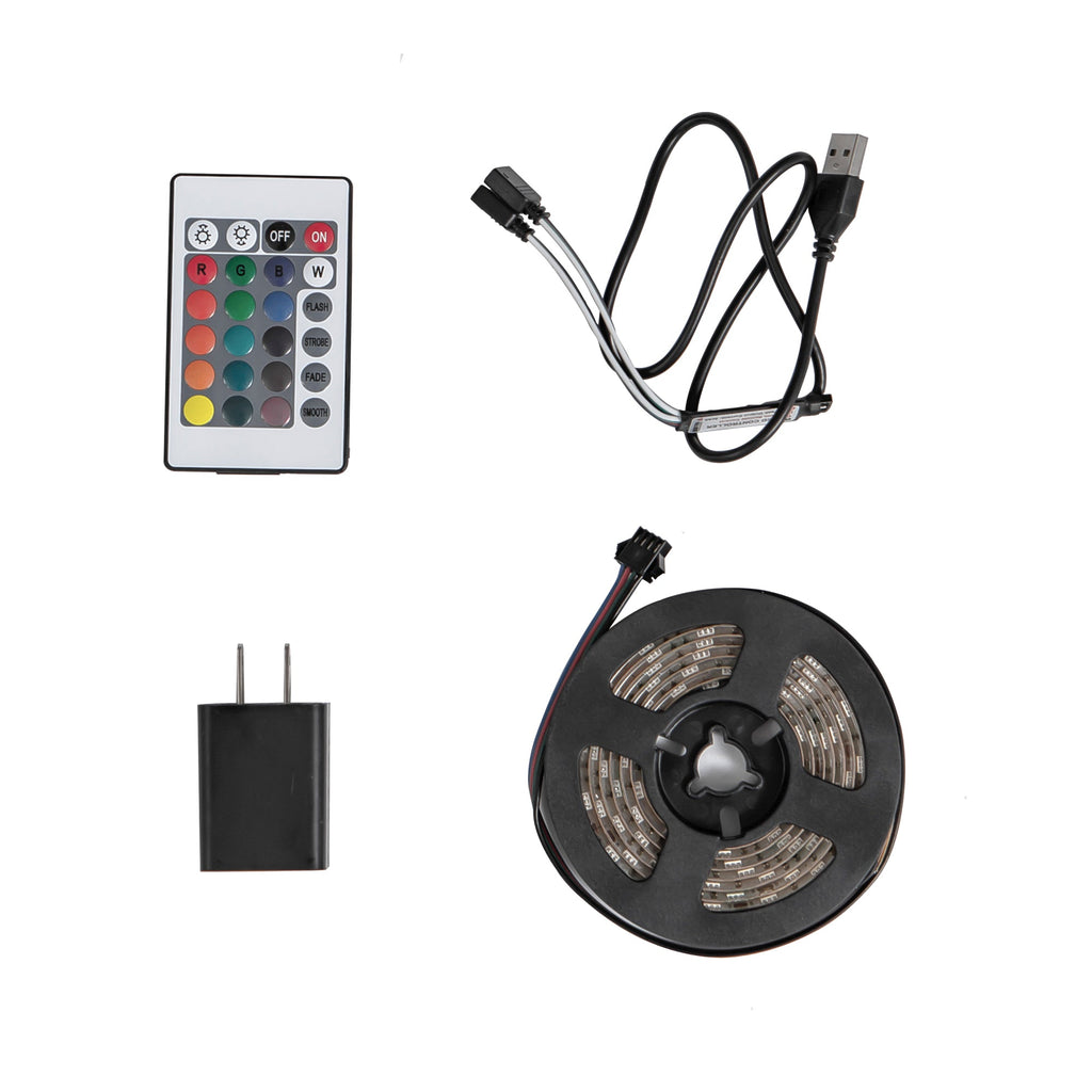 High gloss TV Stand with LED Lights for TVs up to 65'', Modern TV Console with Storage Cabinets for Living Room,Black