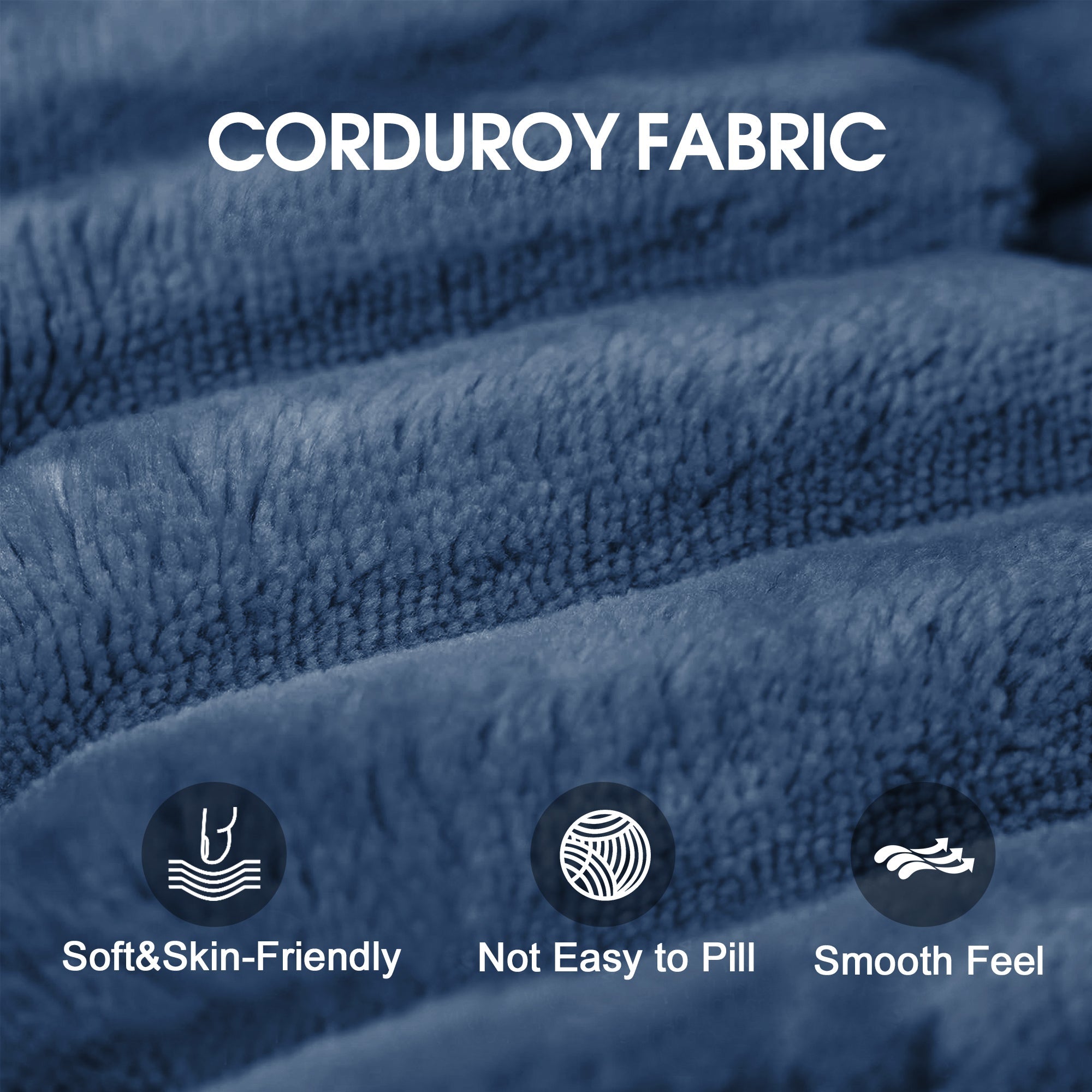 157.6'Cloud Sofa,Corduroy Fabric,Deep Seat Couches,Double-layer design,Removable  Cushion,No Assembly,DIY Combination for Living room, Bedroom,Conference room ,Apartment,Blue