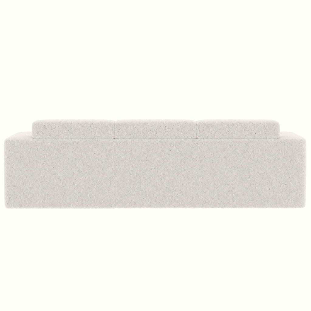 109'' Modern Modular Sectional Sofa,  Teddy Fabric L Shaped Couch, 3 Seat Corner Sofa Couch, Modern Upholstered Couch with Chaise & Pillows for Living Room Apartment, No Assembly Required