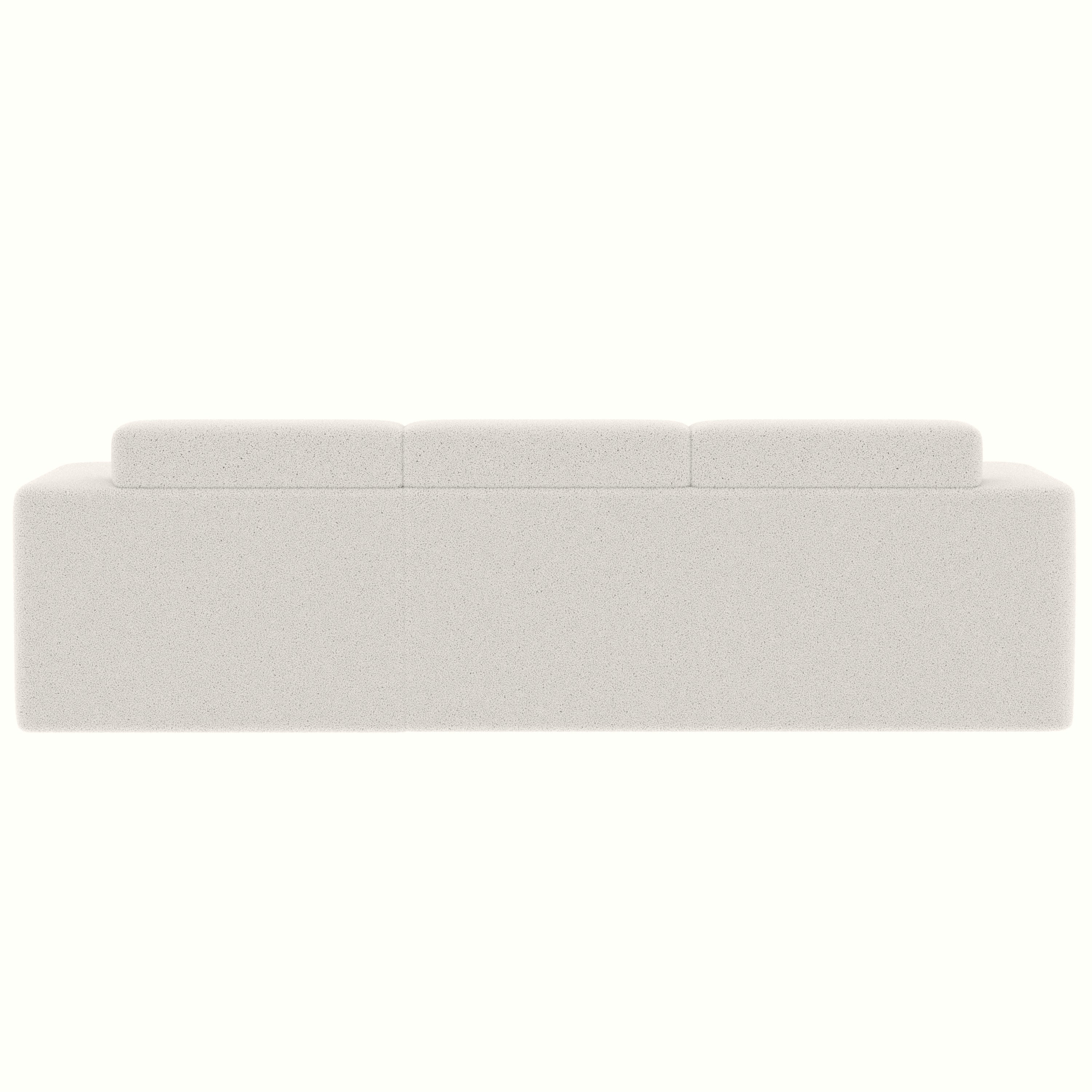 109'' Modern Modular Sectional Sofa,  Teddy Fabric L Shaped Couch, 3 Seat Corner Sofa Couch, Modern Upholstered Couch with Chaise & Pillows for Living Room Apartment, No Assembly Required