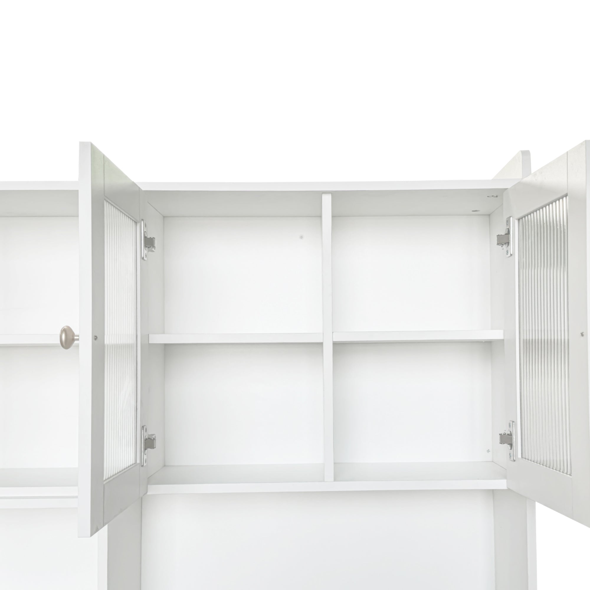 Computer Desk with glass door for Home Office or Study desk,  Bookshelf & Hutch, Computer Desk with 90 Degree Rotating Desktop,Large Working Space