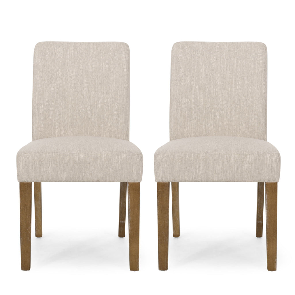 Contemporary Dining Chair With Upholstered Seating And Tapered Legs