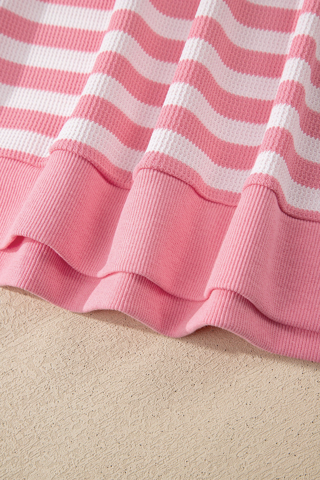 Stripe Puff Sleeve T-Shirt & Drawstring Shorts Set