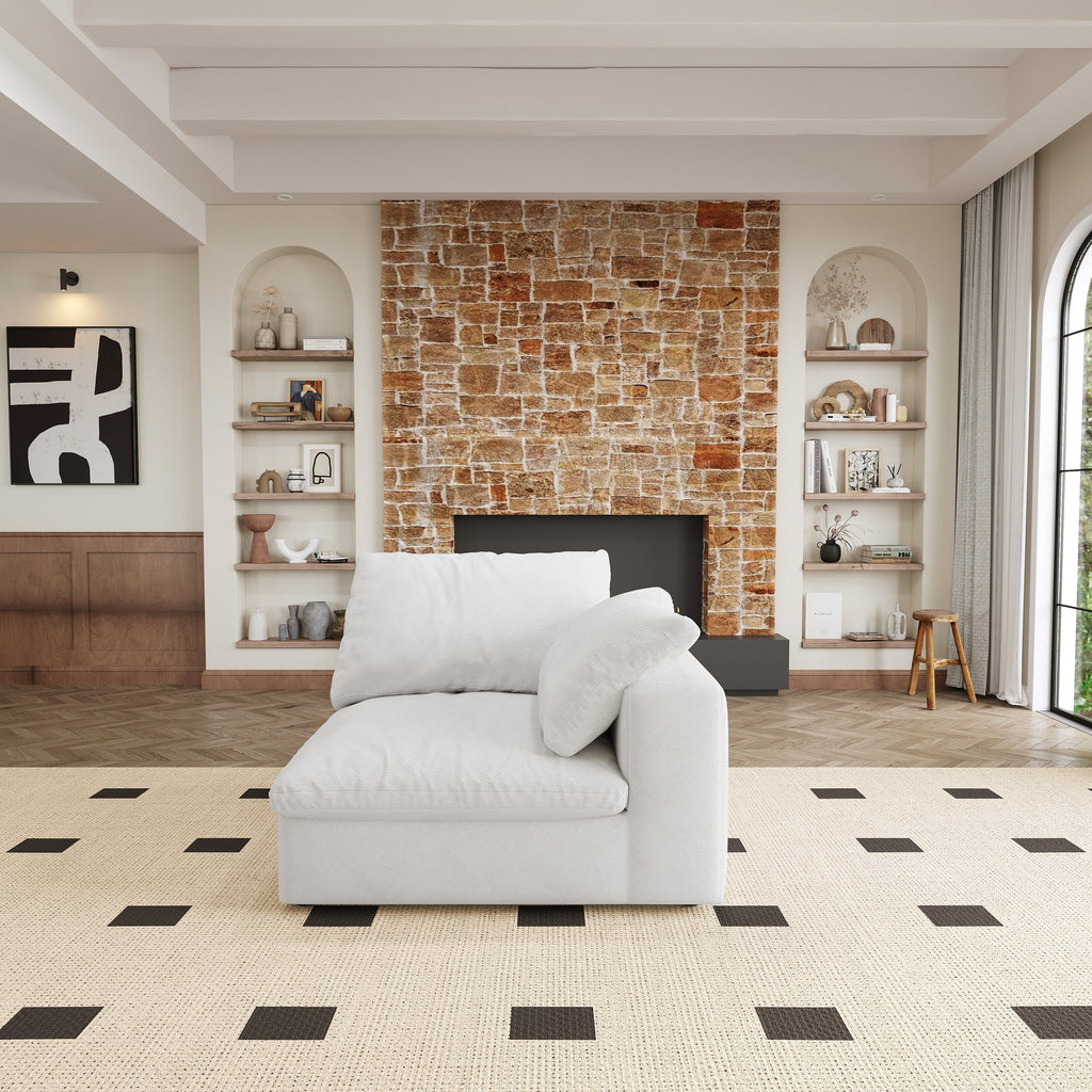 Large size modular cloud sofa 8 seater down sofa bed apartment living room sofa 8seater Assmble Need