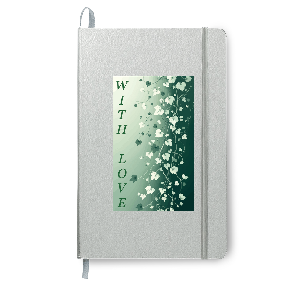 With Love Green Vines Colorful Hardcover Journal