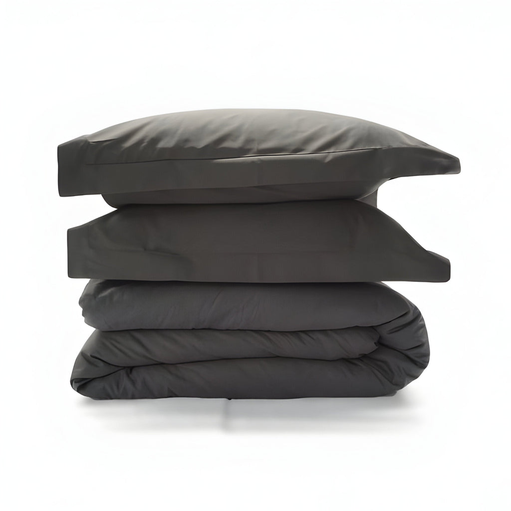 400TC Cotton Sateen Solid Duvet Cover Set