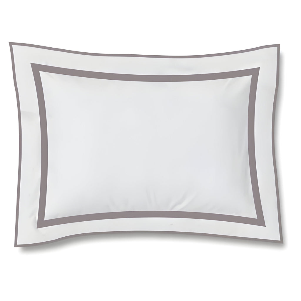 400TC Embroidery & Border Cotton Sateen Solid Duvet Cover Set