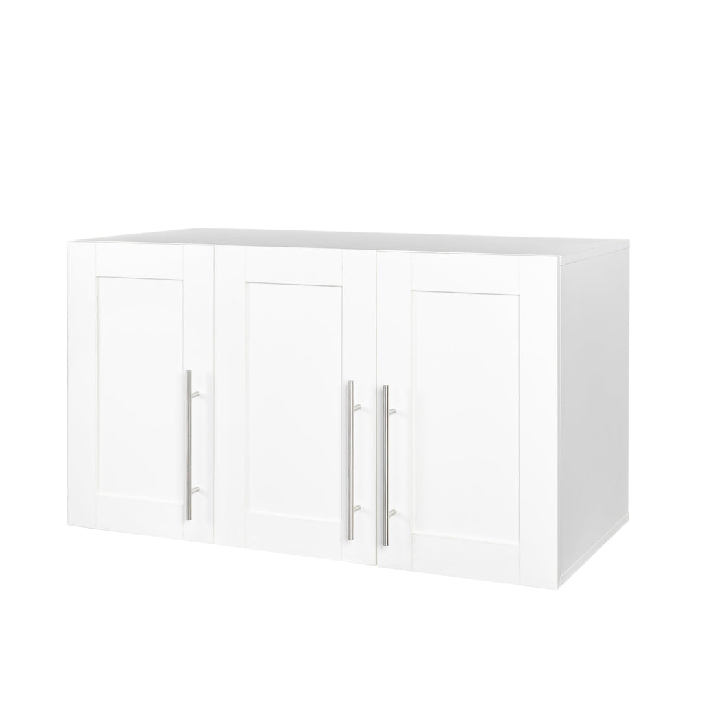Stackable Wall Mounted Storage Cabinet, 15.75 'D x 35.43' W x 19.69 'H, White