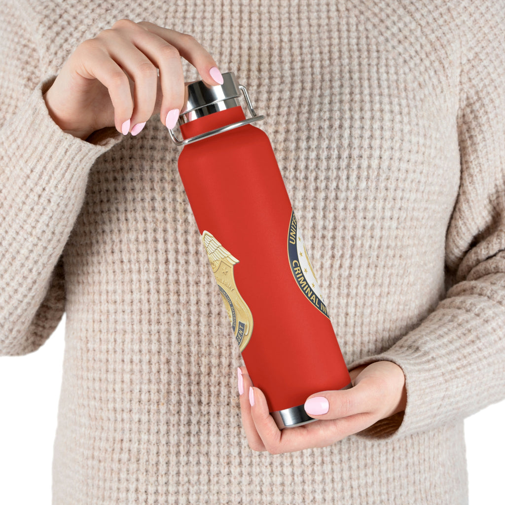 Army CID Badge and Seal - Copper Vacuum Insulated Bottle, 22oz