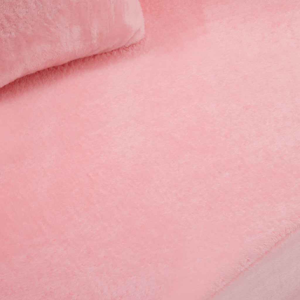 71-inch folding sofa bed, chenille futon sofa bed, high-density foam convertible sofa bed, folding floor sofa bed for living room, guest room, bedroom, pink