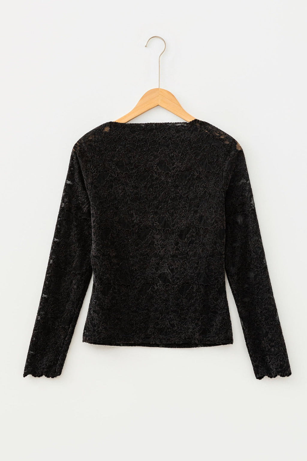 Lace Stand Neck Long Sleeve Elegant Top