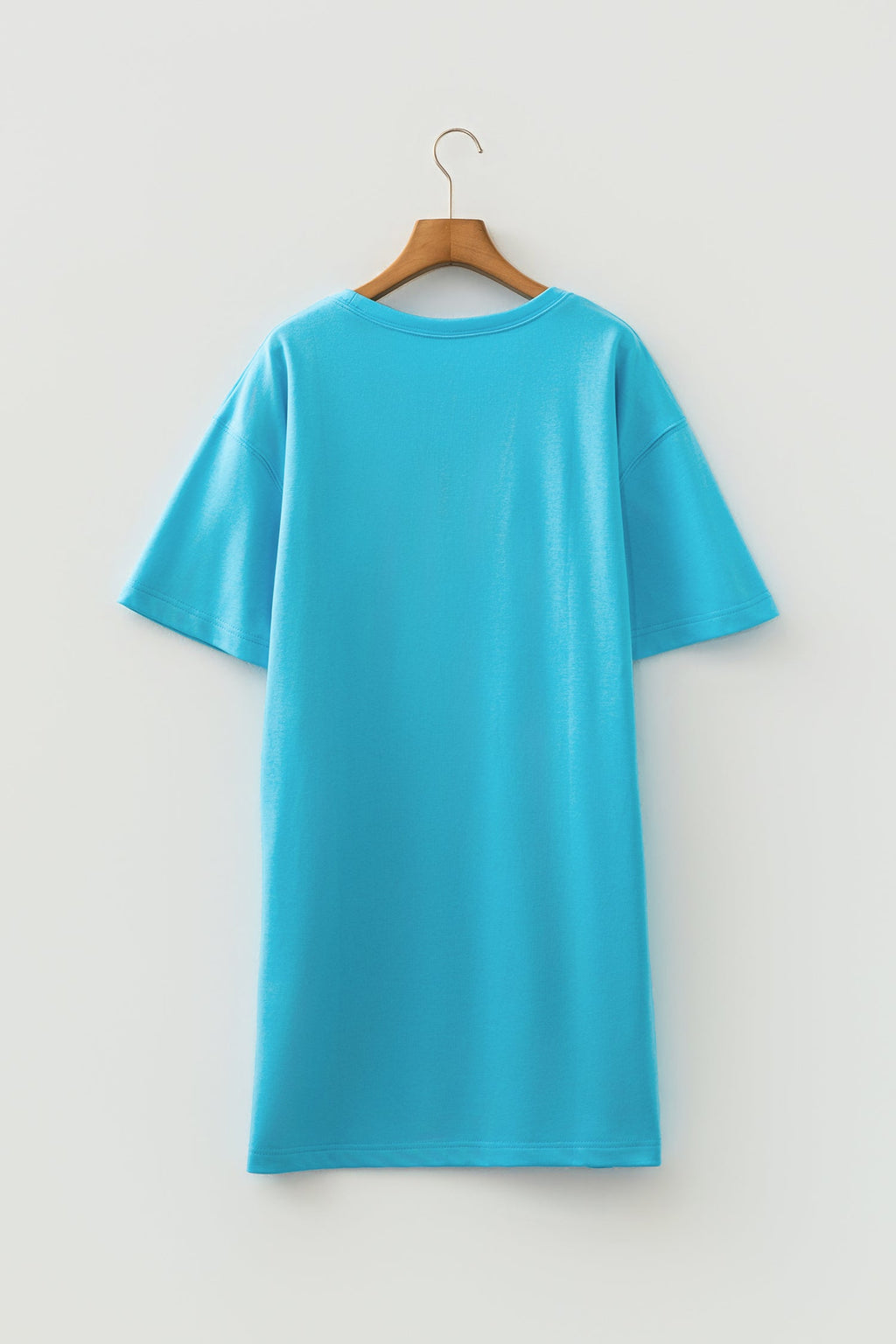 Solid Drop Shoulder T-Shirt Mini Dress