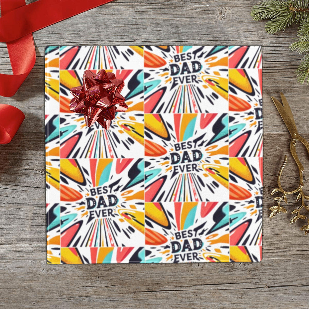 Best Dad Ever Gift Wrapping Paper - 58" x 23"  (Made in USA)
