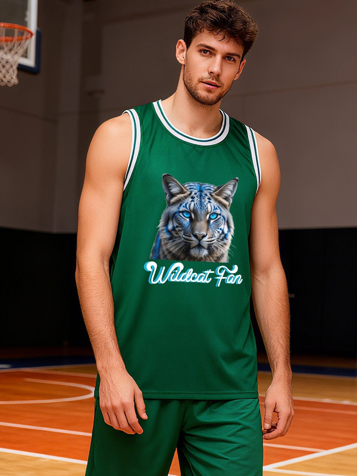 Wildcat Fan Adult Green Basketball Jersey | Ships From USA
