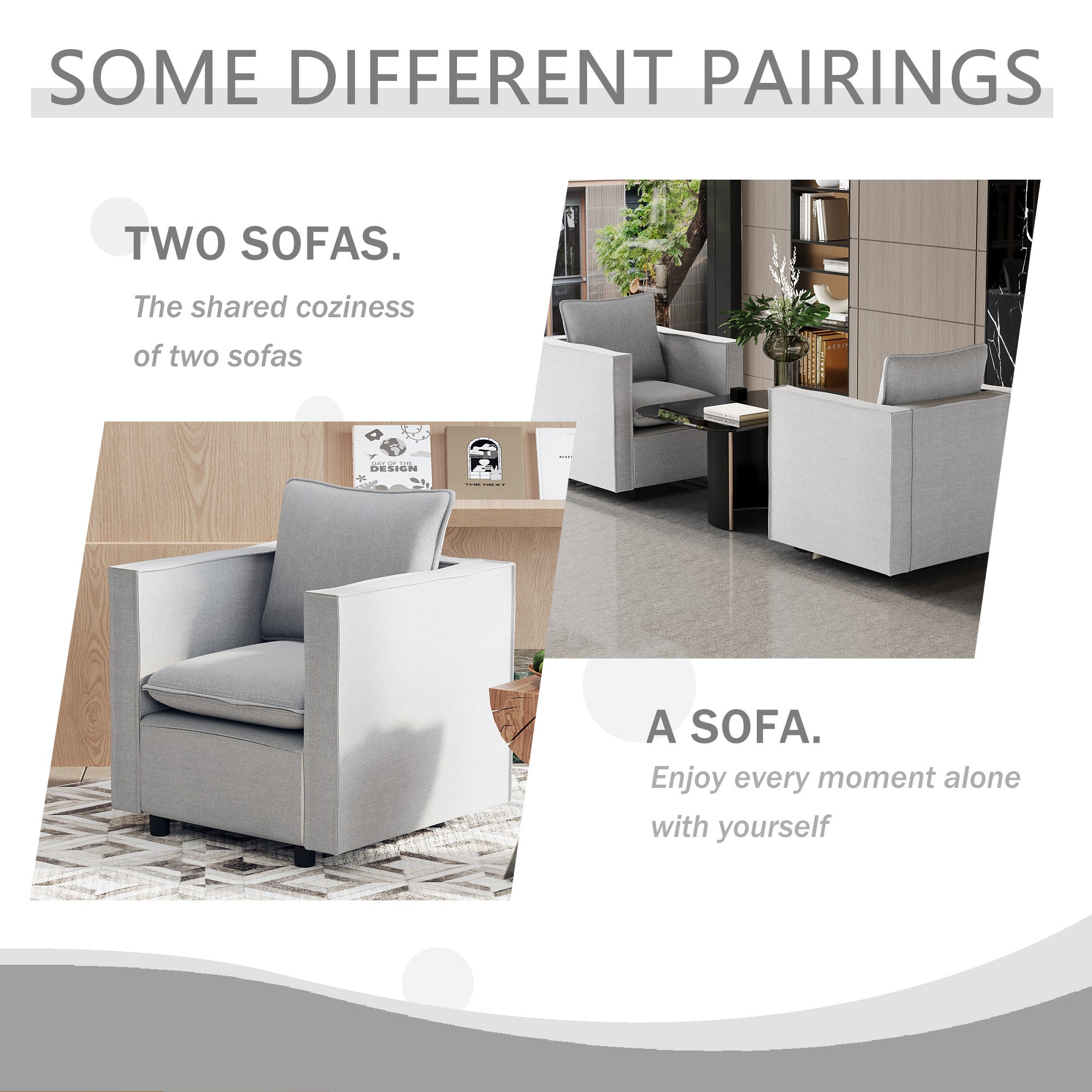 Decorative chair, comfortable gray single sofa chair, soft breathable seat cushion, soft cushion armchair, modern comfortable sofa chair in bedroom/corner/reading room