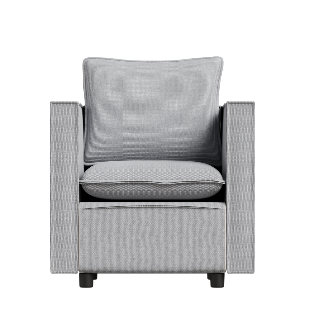 Decorative chair, comfortable gray single sofa chair, soft breathable seat cushion, soft cushion armchair, modern comfortable sofa chair in bedroom/corner/reading room