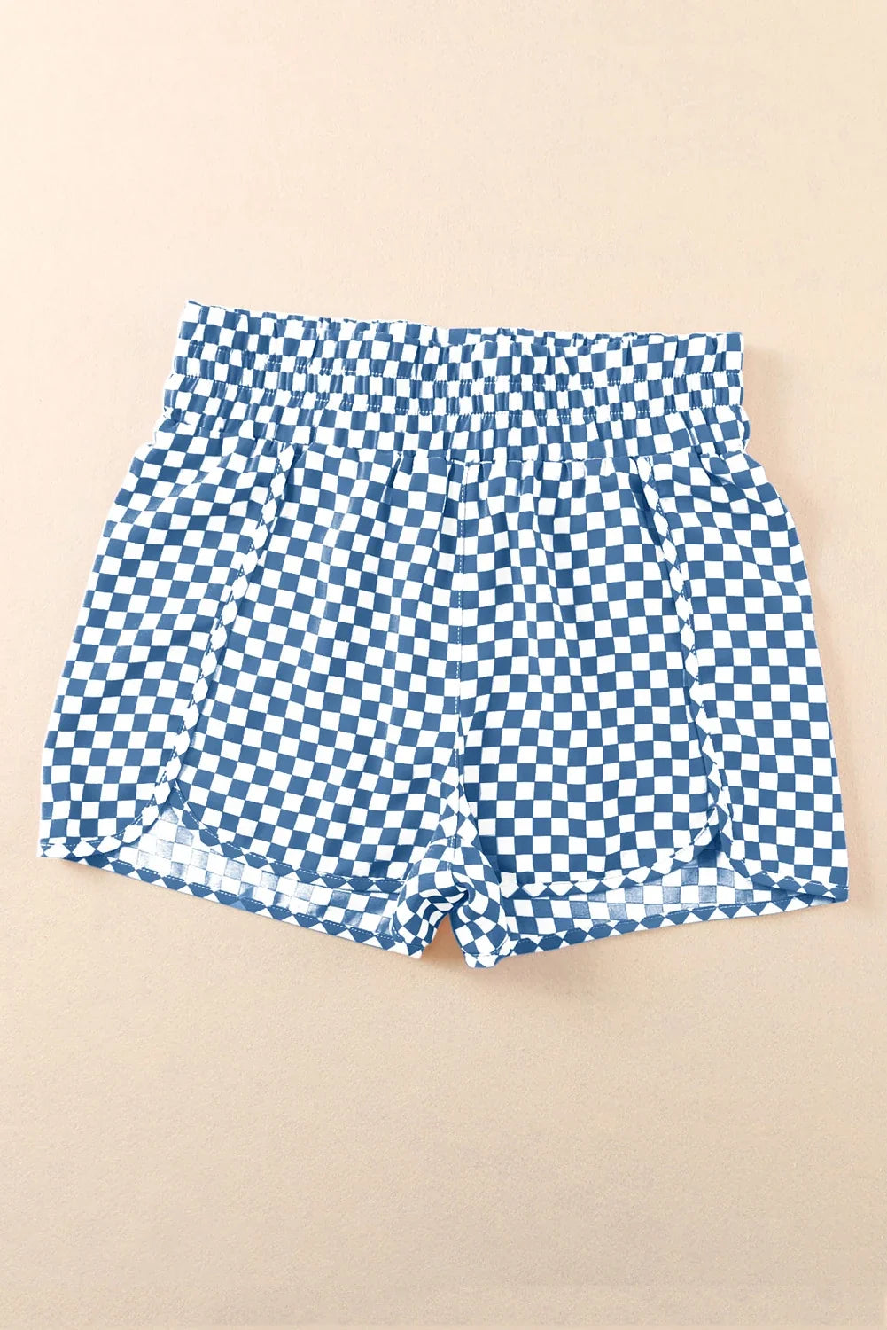 Leopard & Checker High Waist Athletic Shorts