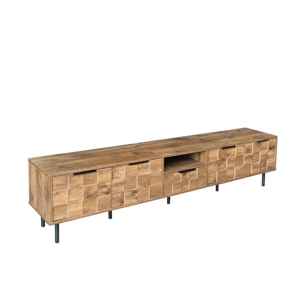 78' TV Stand for 85 75 65 Inch TV, TV Consoles for Living Room, Entertainment Center Wood TV Media with Storage