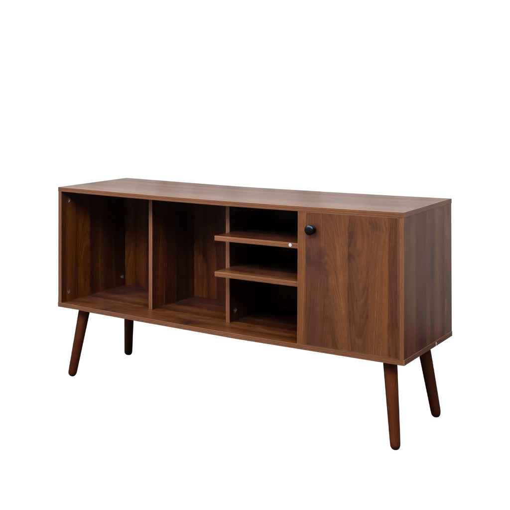 TV Stand Use in Living Room Furniture with 1 storage and 3 shelves Cabinet