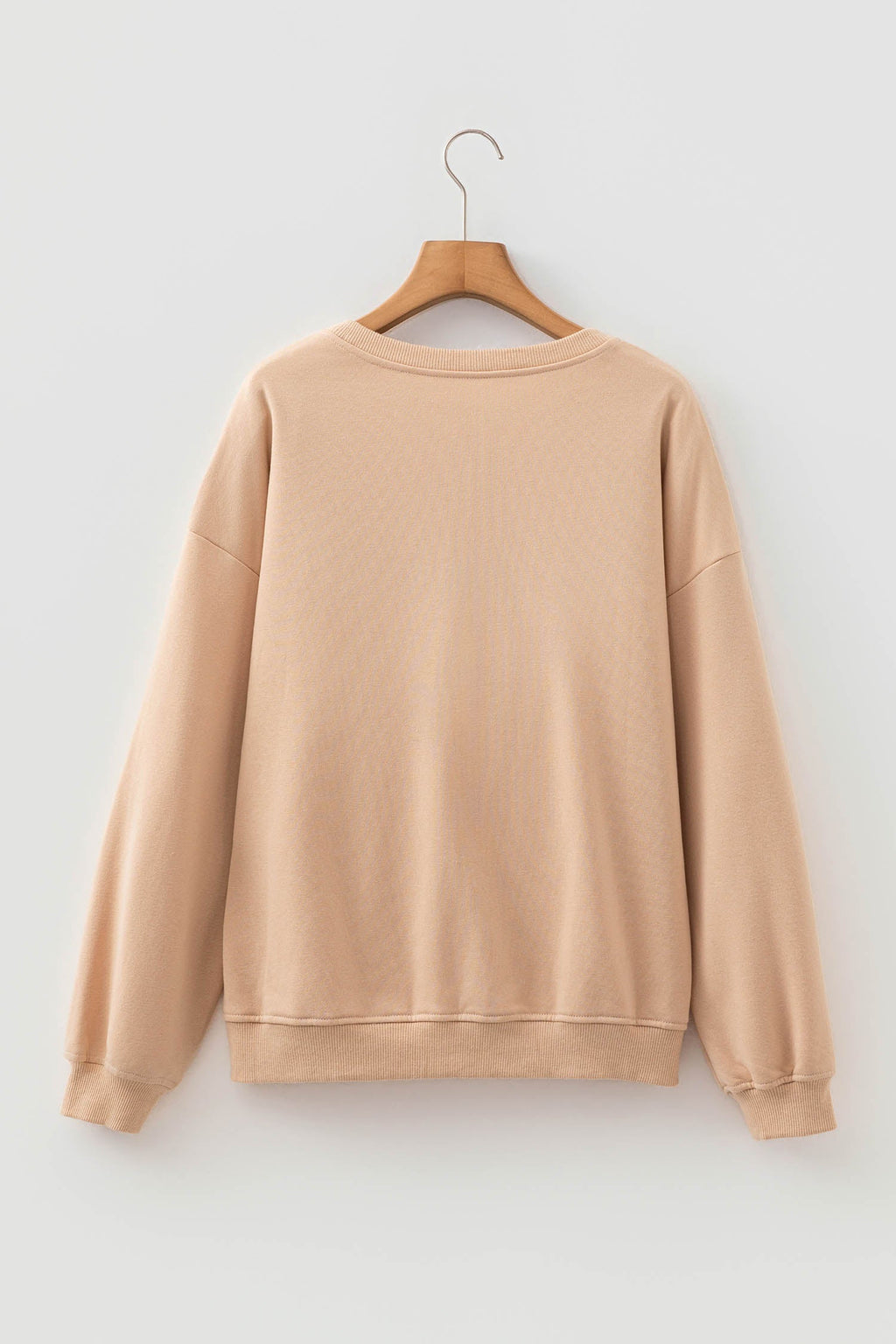 Western Horseshoe Embroidered Patch Drop Shoulder Sweatshirt