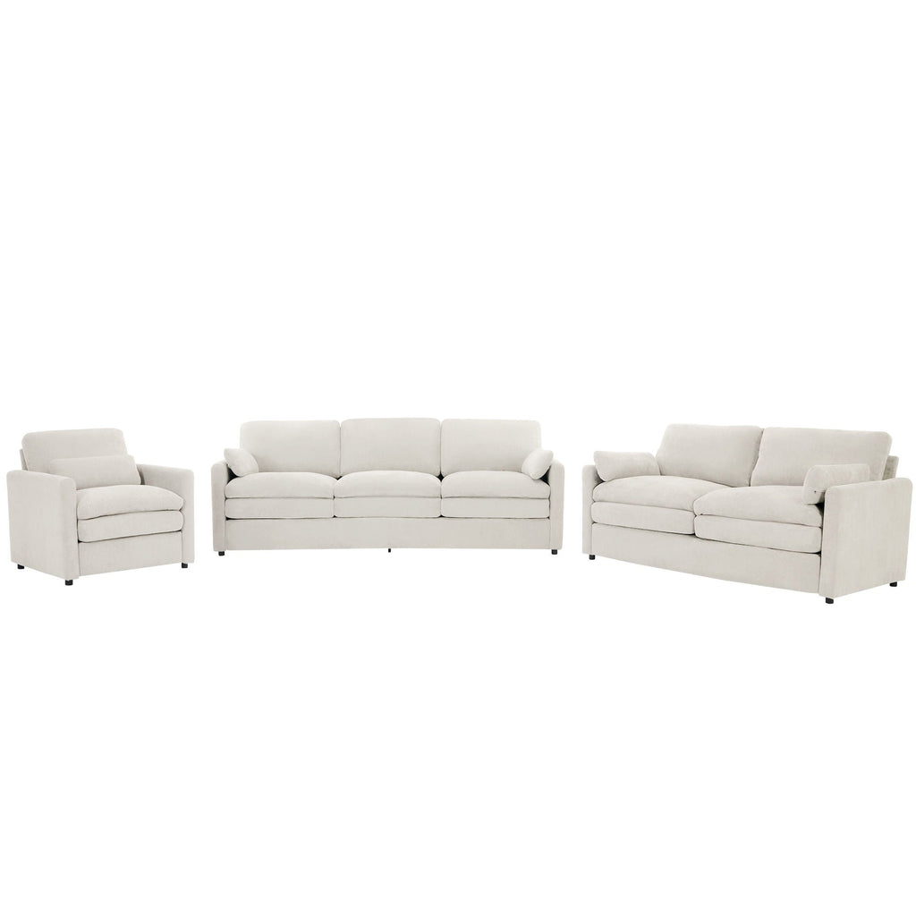 Cozy Upholstered Sofa Set For Living Room