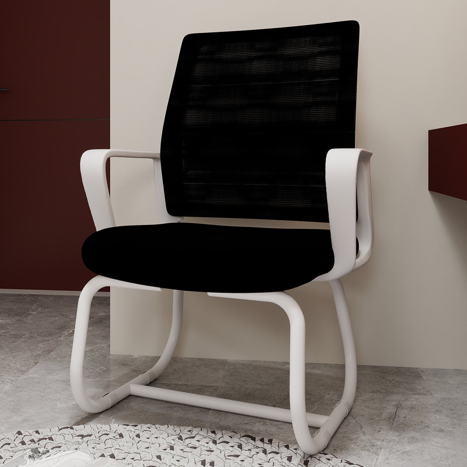 Minimalist Modern Office Chair – Metal Frame, Soft & Comfortable, Home & Office Use, Multiple Colors Available