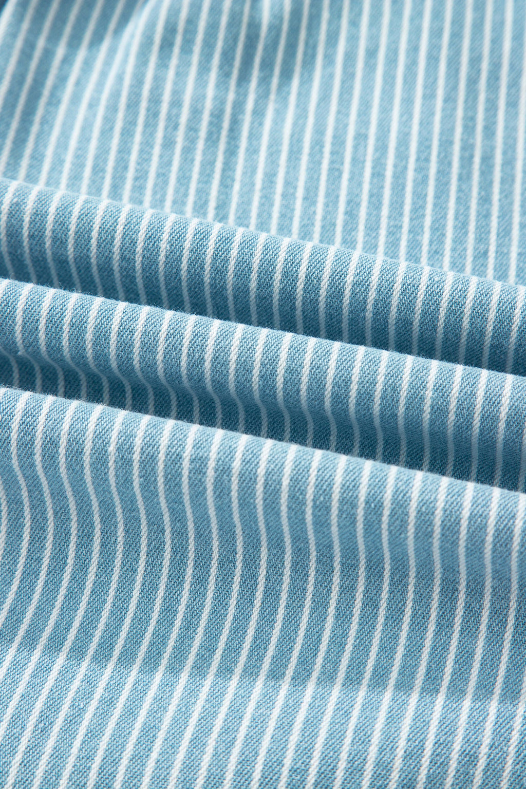 Stripe Cuffed Short Sleeve Button Up Shirt