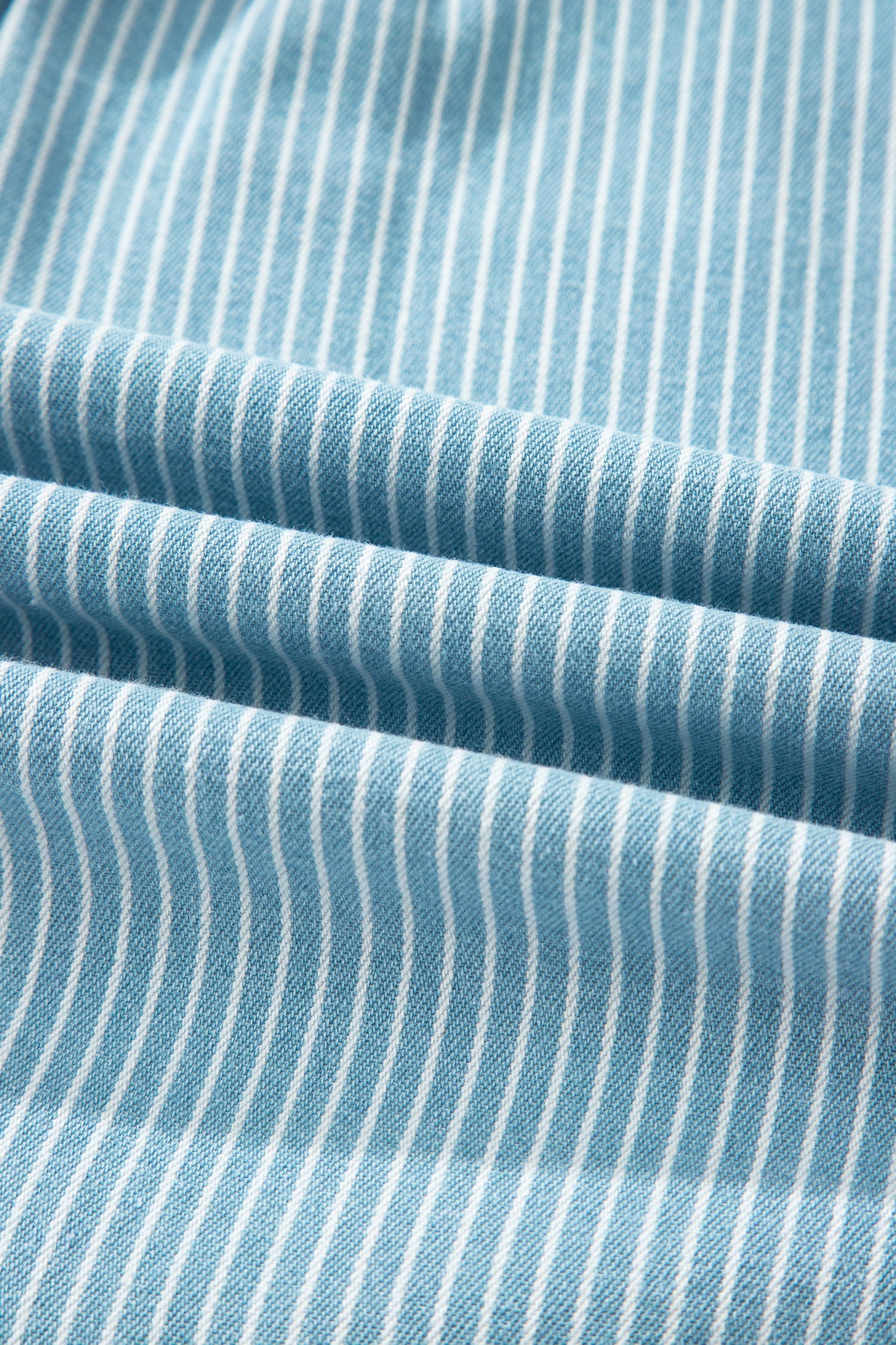 Stripe Cuffed Short Sleeve Button Up Shirt
